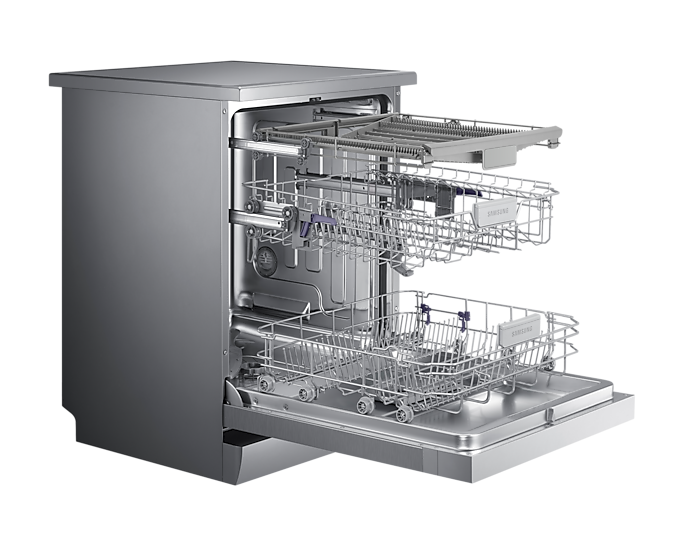 Samsung Series 6 DW60M6050FS/EU Freestanding Dishwasher with 14 Place Settings - Stainless Steel