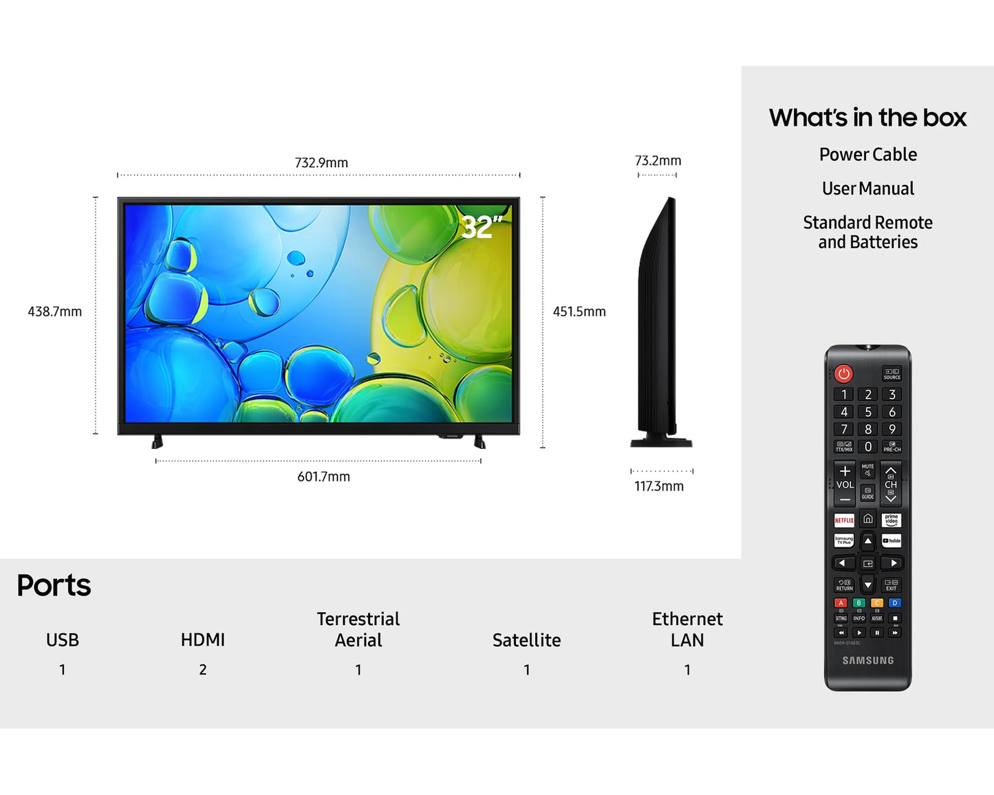 Samsung UE32F6000FKXXU 32" Full HD F6000 Smart TV (2025)