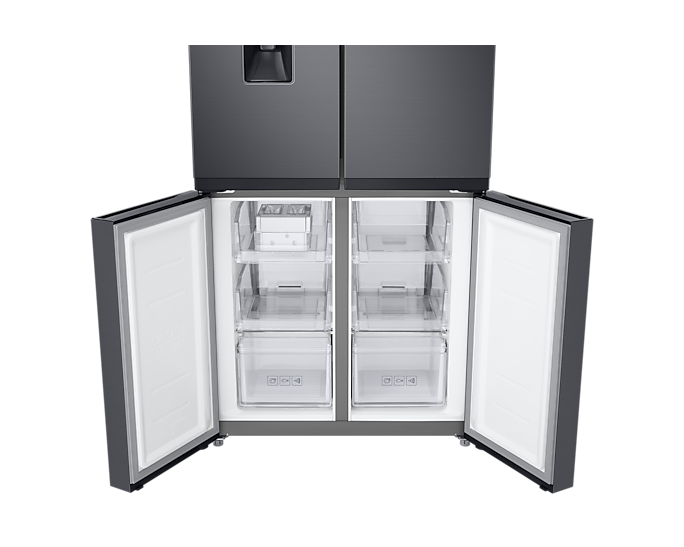 Samsung RF48A401EB4/EU French Style Fridge Freezer with Twin Cooling Plus - Gentle Black Matt