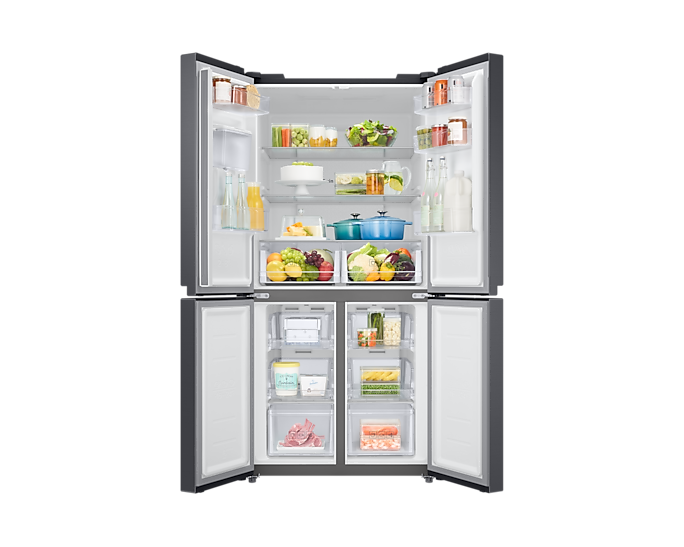 Samsung RF48A401EB4/EU French Style Fridge Freezer with Twin Cooling Plus - Gentle Black Matt