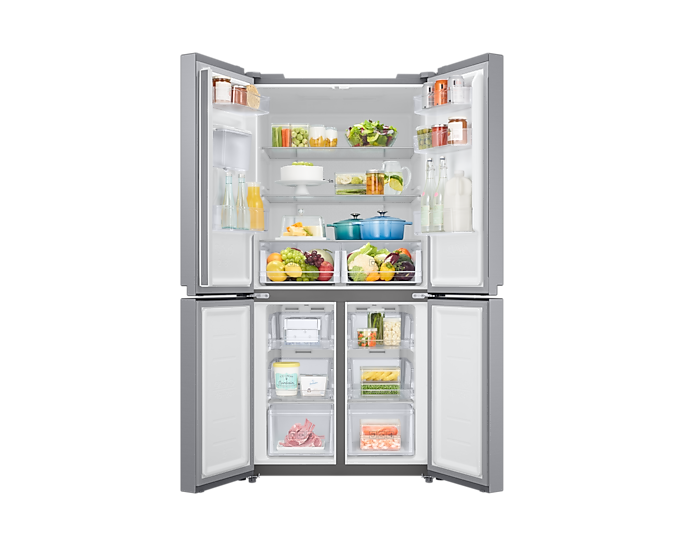 Samsung RF48A401EM9/EU French Style Fridge Freezer with Twin Cooling Plus - Gentle Silver Matt