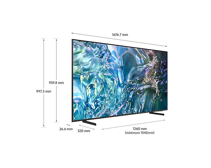Samsung QE75Q60DAUXXU 2024 75" Q60D QLED 4K HDR Smart TV