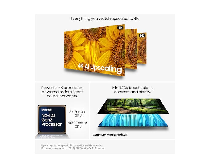 Samsung QE85QN1EFAUXXU 85" Neo QLED QN1EF 4K Vision AI Smart TV (2025)