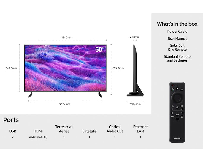 Samsung QE50QN80FAUXXU 50" Neo QLED QN80F 4K Vision AI Smart TV (2025)