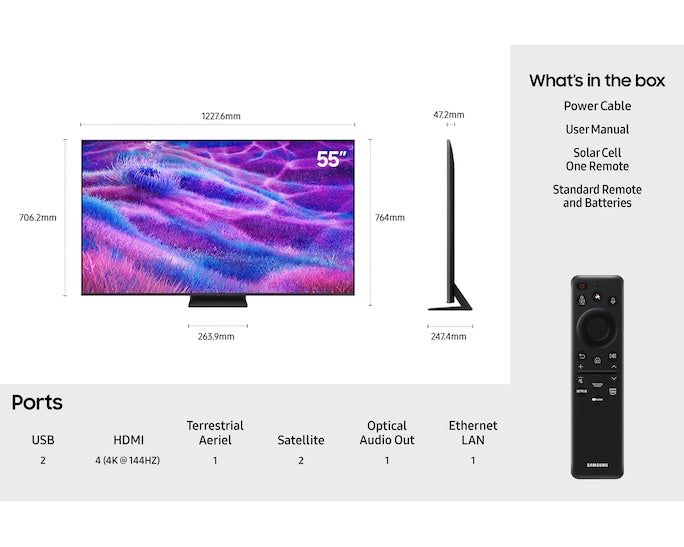 Samsung QE55QN80FAUXXU 55" Neo QLED QN80F 4K Vision AI Smart TV (2025)