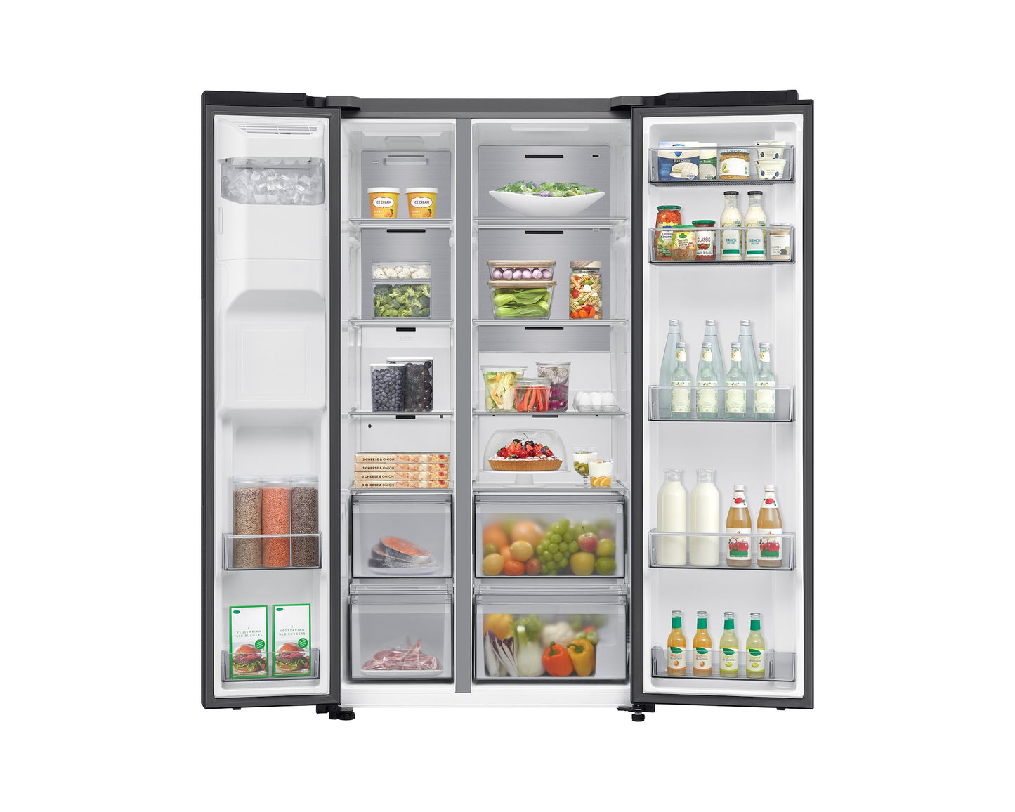 Samsung RS70F66KCFEU Bespoke AI Side-By-Side Refrigerator Series 7 SpaceMax 634L
