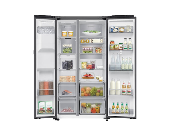 Samsung RS90F66BEFEU Bespoke AI Side-By-Side Refrigerator Family Hub 614L