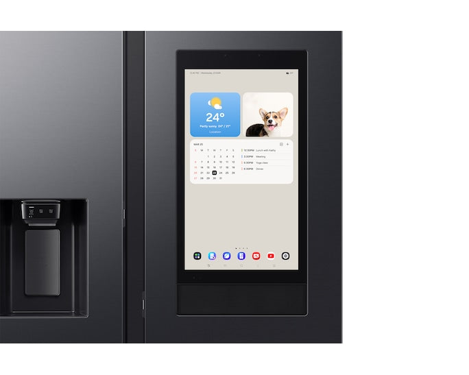 Samsung RS90F66BEFEU Bespoke AI Side-By-Side Refrigerator Family Hub 614L