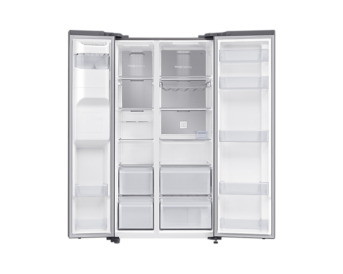 Samsung Series 8 SpaceMax™ RS65DG54M3SL/EU American Style Smart Fridge Freezer - Clean Steel