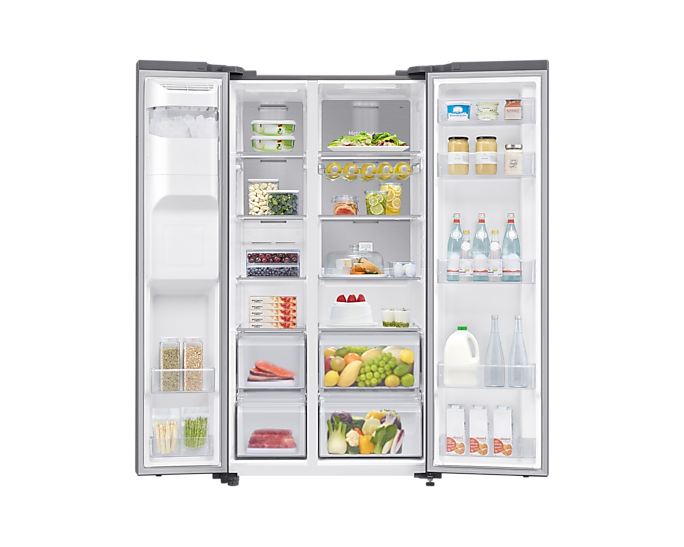 Samsung Series 8 SpaceMax™ RS65DG54M3SL/EU American Style Smart Fridge Freezer - Clean Steel
