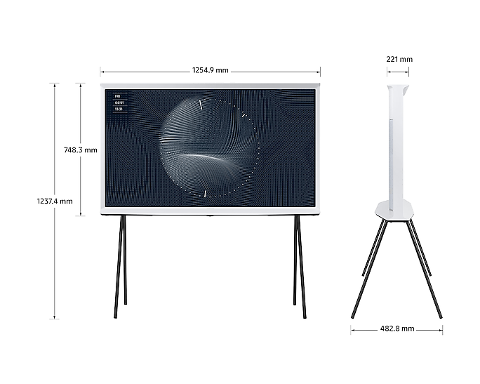 Samsung QE55LS01BGUXXU 55" The Serif LS01B QLED 4K HDR Smart TV in Cloud White (2023)