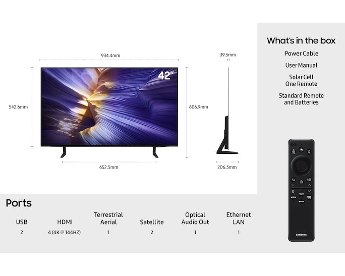 Samsung QE42S90FAEXXU 42" OLED S90F 4K Vision AI Smart TV (2025)