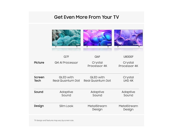 Samsung UE50U8000FKXXU 50" Crystal UHD U8000F 4K Smart TV (2025)