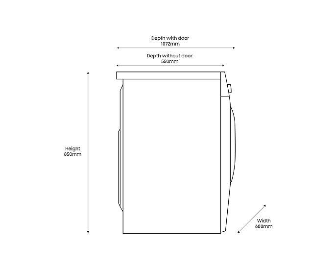 Samsung Series 5 AI Energy WW90CGC04DA/EU Smart 9kg Washing Machine - White