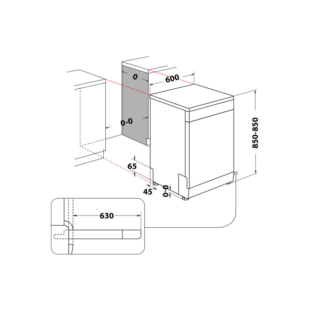 Whirlpool Dishwasher White Color Full Size W7F HP33 UK
