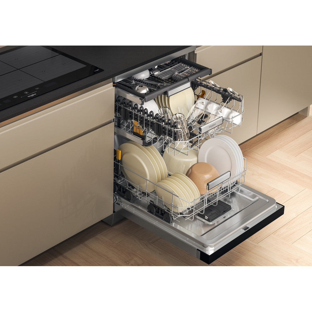 Whirlpool W7F HS51 X UK Freestanding 15 Place Setting Capacity Dishwasher