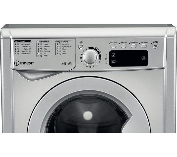 INDESIT EWDE 861483 S UK 8 kg Washer Dryer - Silver