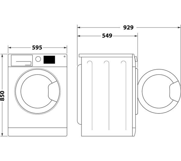 INDESIT EWDE 861483 S UK 8 kg Washer Dryer - Silver