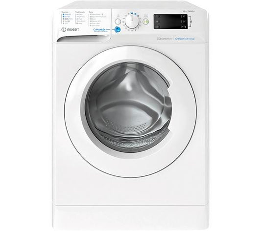 INDESIT Innex Steam Push&Go BWE 101496X WV UK 10 kg 1400 Spin Washing Machine - White