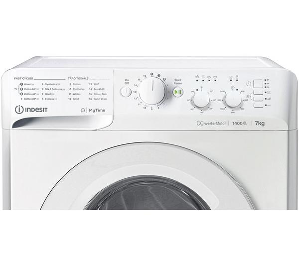 INDESIT Water Balance+ MTWC 71485 W UK 7 kg 1400 Spin Washing Machine - White