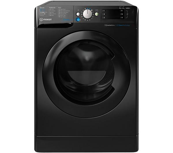 INDESIT Innex Steam Push&Go BDE 96436 KV UK 9 kg Washer Dryer - Black