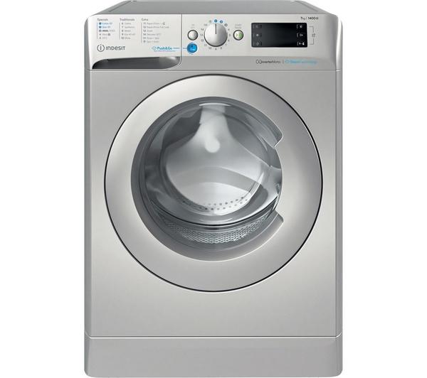 INDESIT Innex Steam Push & Go BWE 71496X SV UK 7kg 1400 Spin Washing Machine - Silver