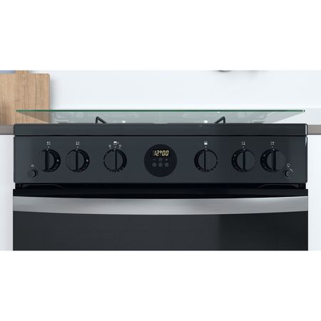 Gas freestanding double cooker: 60cm - ID67G0MCB/UK