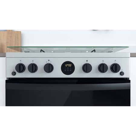 Indesit ID67G0MCX/UK Double Cooker - Inox