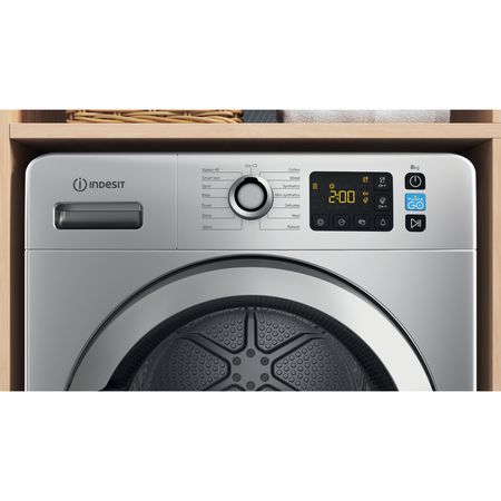 Indesit YT M11 82SS X UK 8kg Heat Pump Tumble Dryer - Silver