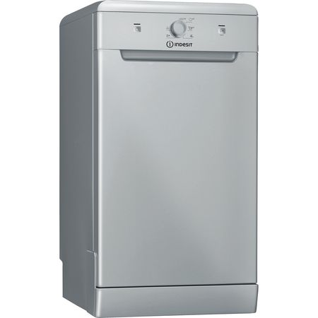 Indesit Slimline DF9E 1B10 S UK Freestanding Dishwasher - Silver