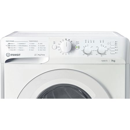 Indesit MyTime Washing Machine - White - 7kg - 1200rpm - E Rated - MTWC 71252 W UK