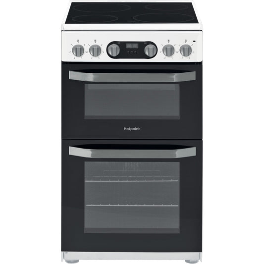 Hotpoint HD5V93CCWUK Electric Freestanding Double Cooker - White