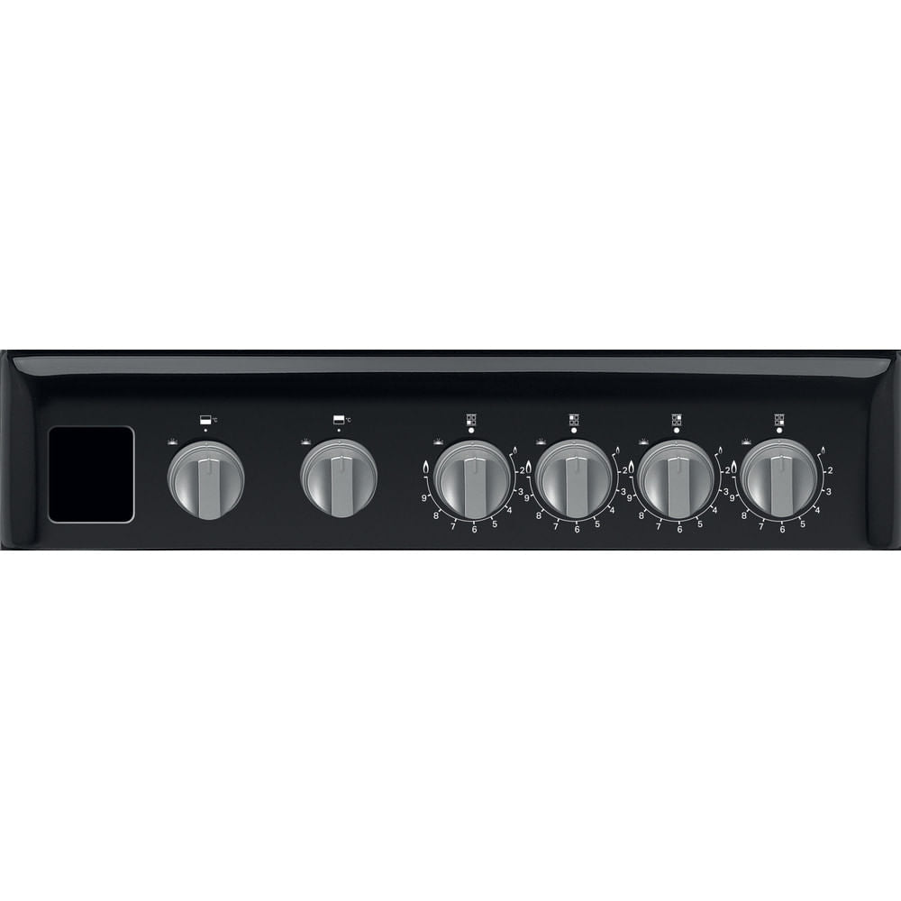 Hotpoint HD5G00CCBK/UK Gas Freestanding 50Cm Double Cooker - Black