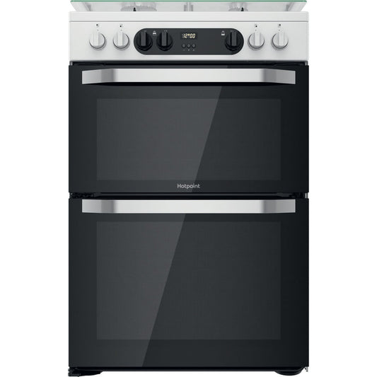 Hotpoint HDM67G9C2CW/UK Double Dual Fuel Cooker - White