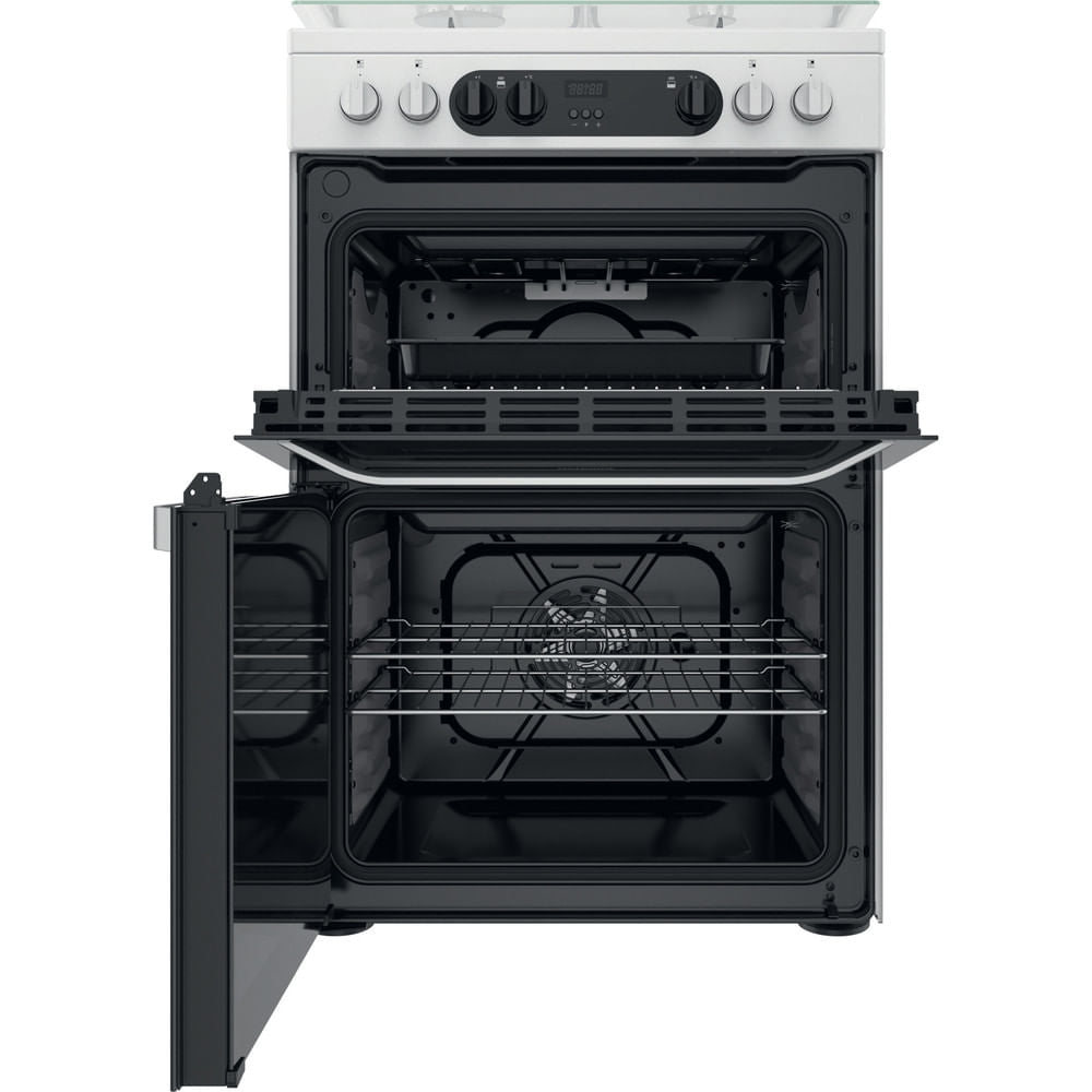 Hotpoint HDM67G9C2CW/UK Double Dual Fuel Cooker - White