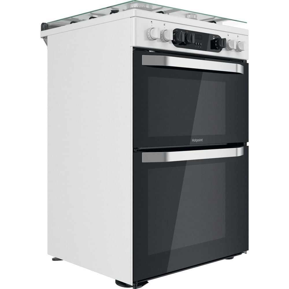 Hotpoint HDM67G9C2CW/UK Double Dual Fuel Cooker - White