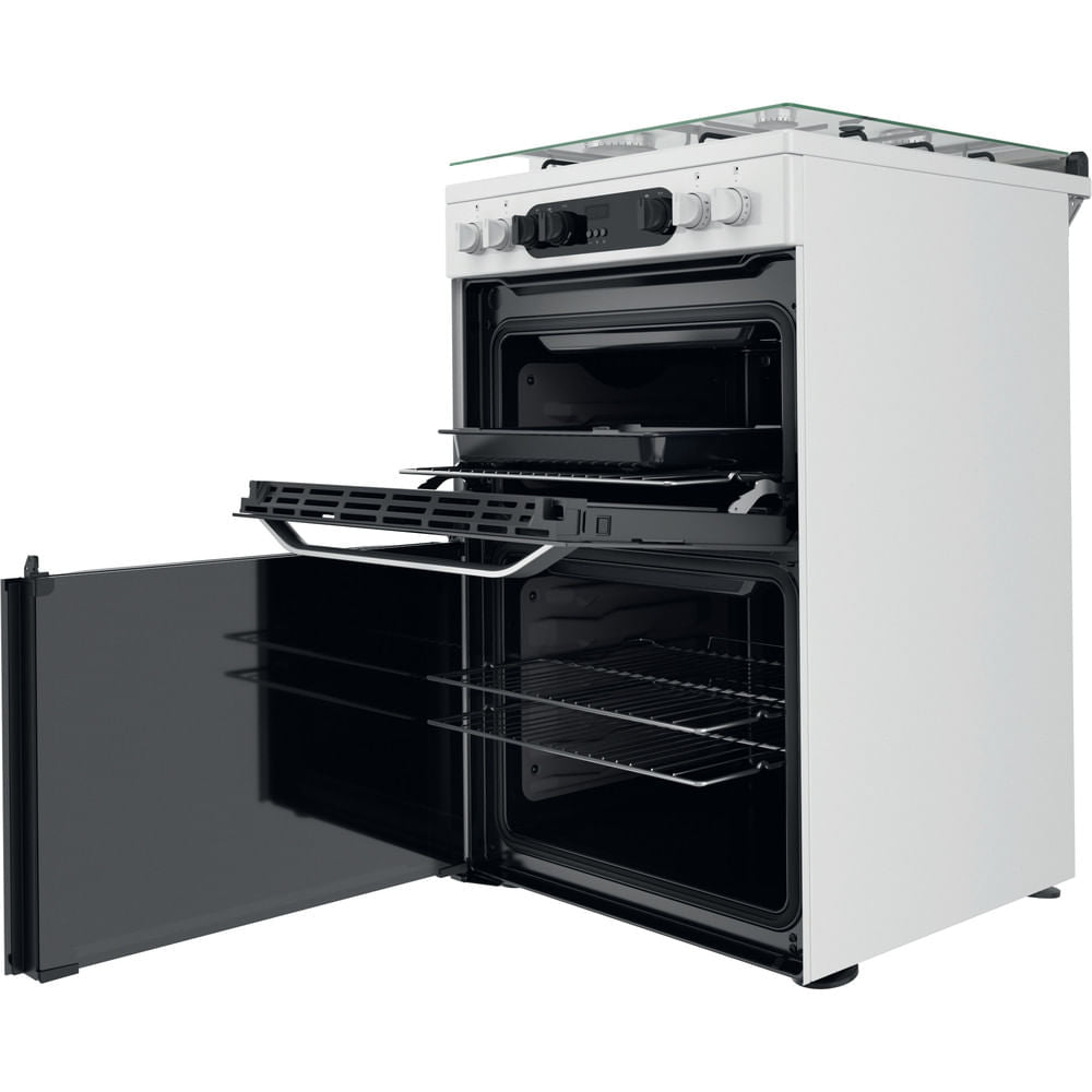 Hotpoint HDM67G9C2CW/UK Double Dual Fuel Cooker - White