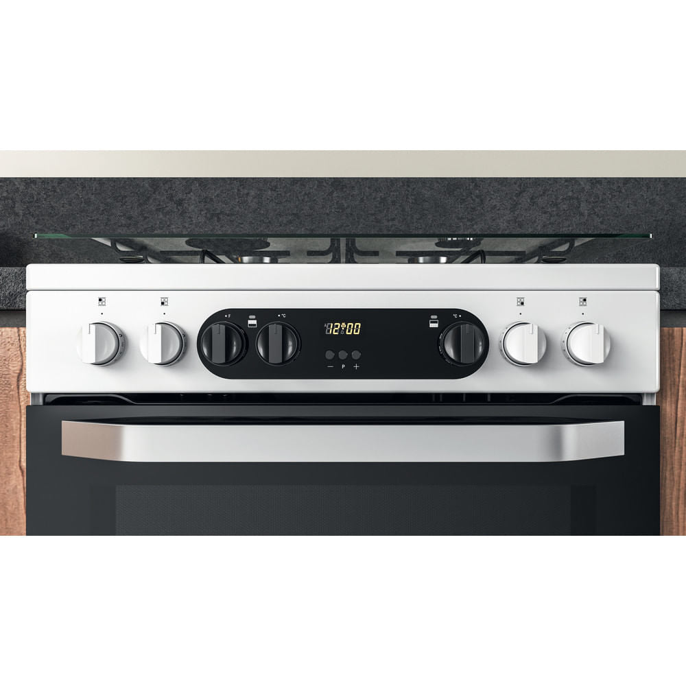 Hotpoint HDM67G9C2CW/UK Double Dual Fuel Cooker - White