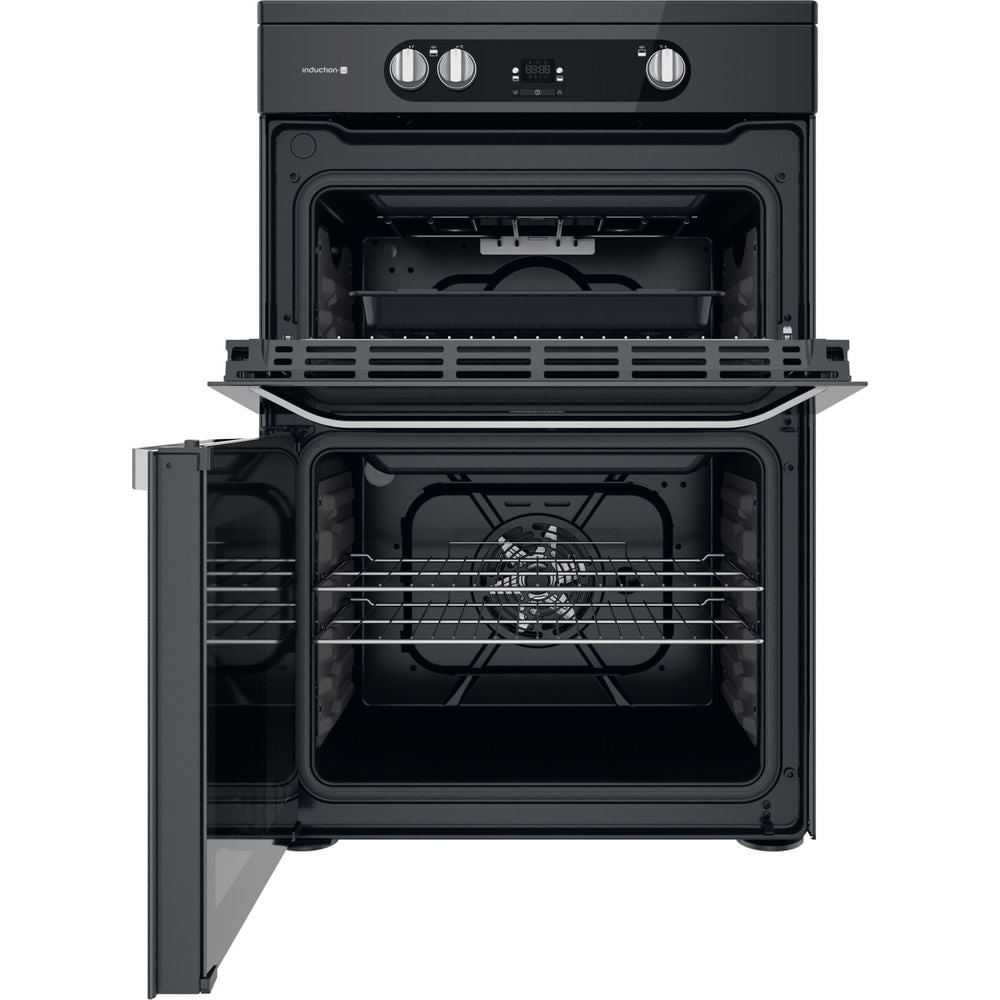 Hotpoint HDM67I9H2CBU Double Electric 60cm Cooker - Black