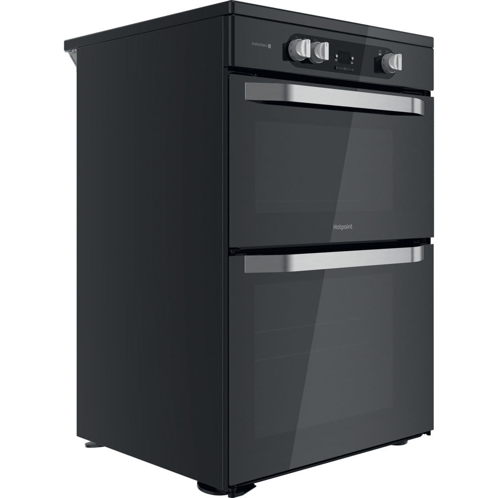 Hotpoint HDM67I9H2CBU Double Electric 60cm Cooker - Black