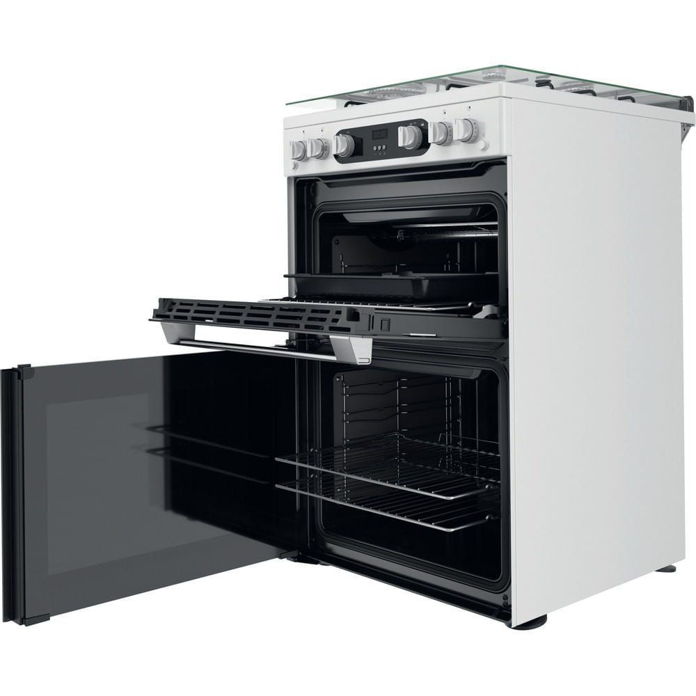 Hotpoint HD67G02CCW/UK Double Cooker - White