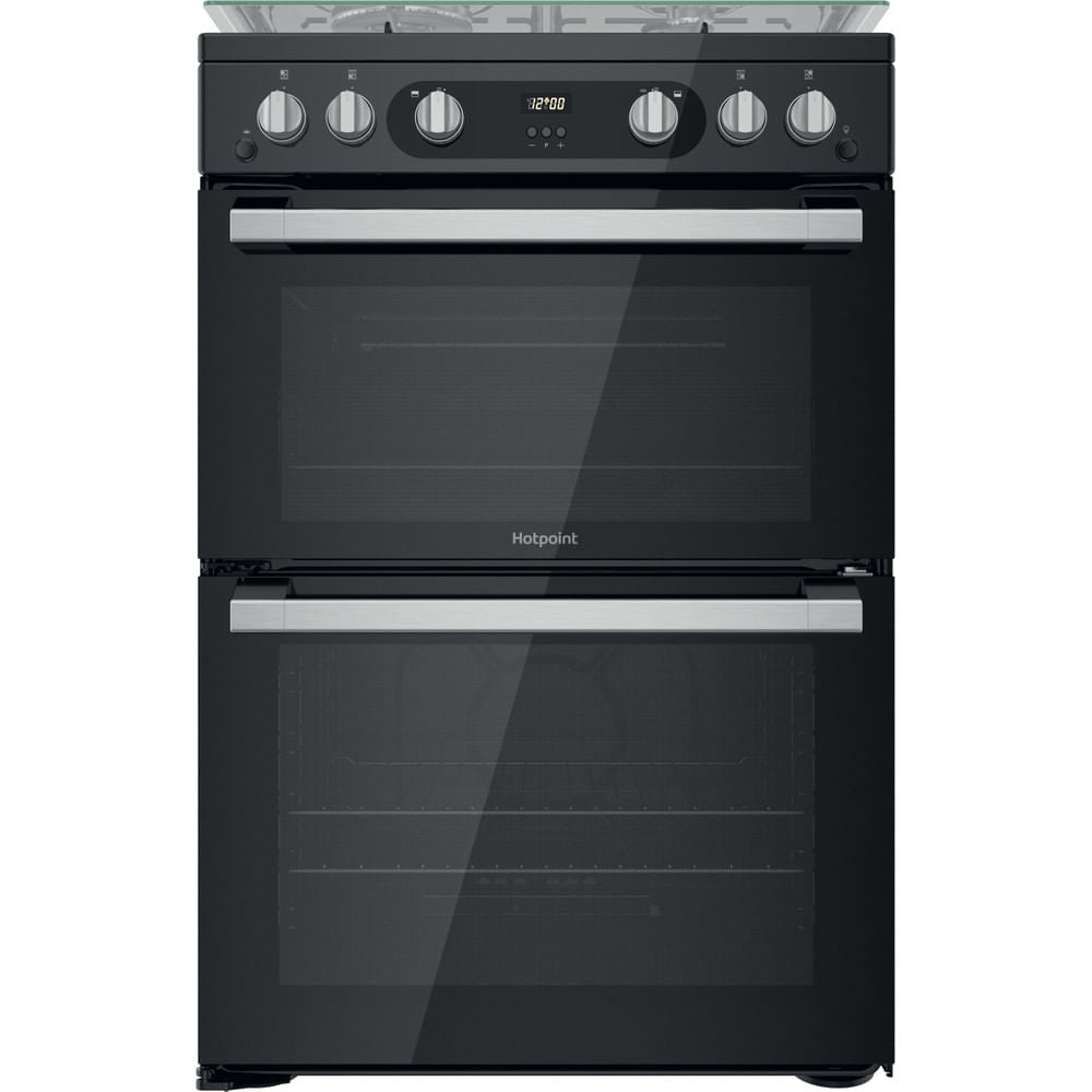 Hotpoint HDM67G0C2CB/UK Double Gas Cooker - Black