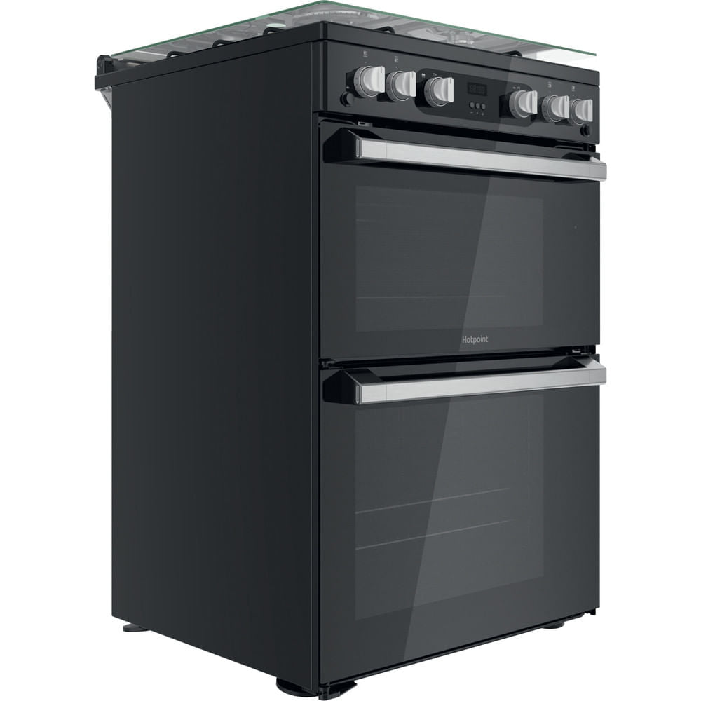 Hotpoint HDM67G0C2CB/UK Double Gas Cooker - Black