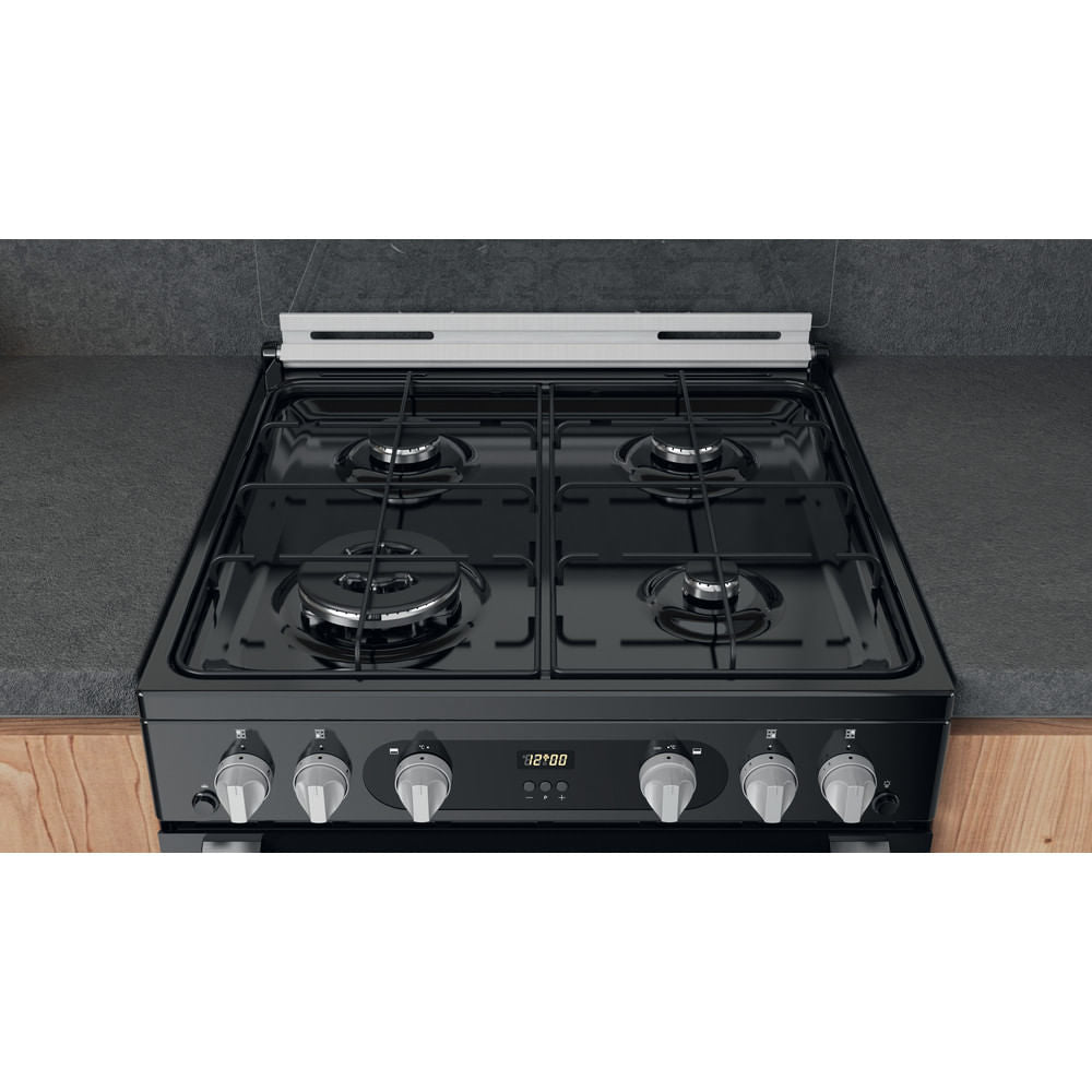 Hotpoint HDM67G0C2CB/UK Double Gas Cooker - Black