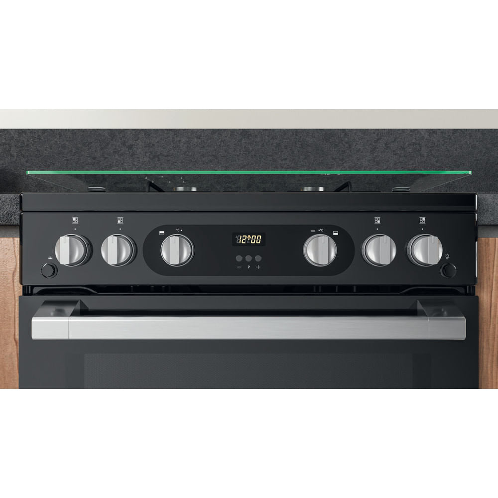 Hotpoint HDM67G0C2CB/UK Double Gas Cooker - Black