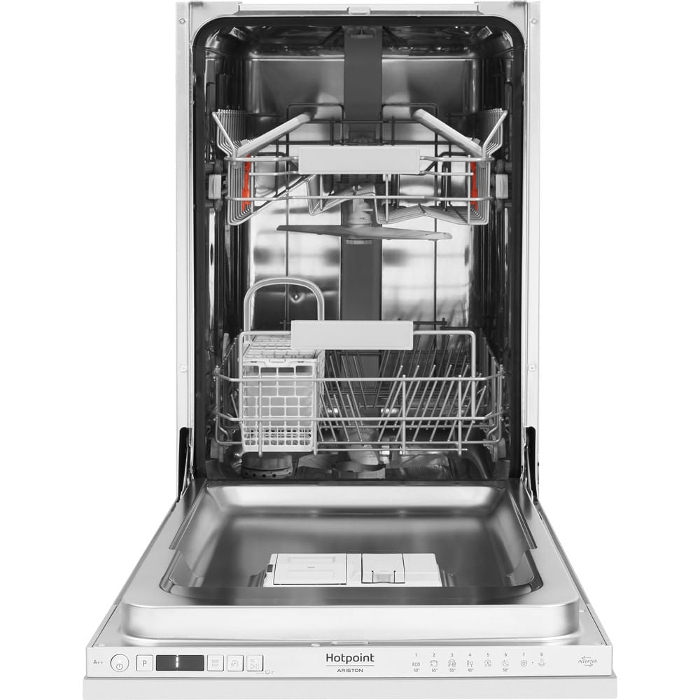 Hotpoint Slimline Built In Dishwasher - Silver - 10 Place Setting - E Rated - HSICIH 4798 BI UK