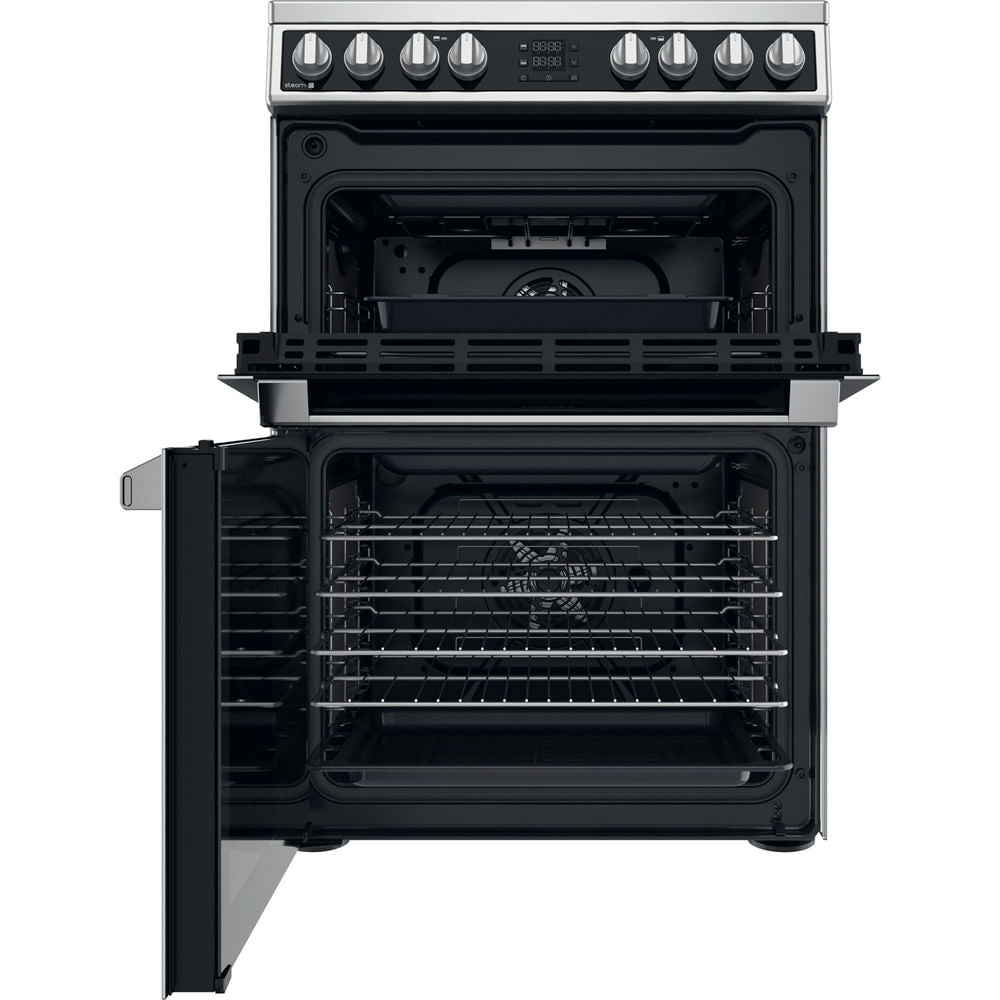 Hotpoint HDM67V8D2CXUK Electric Double Cooker - Inox