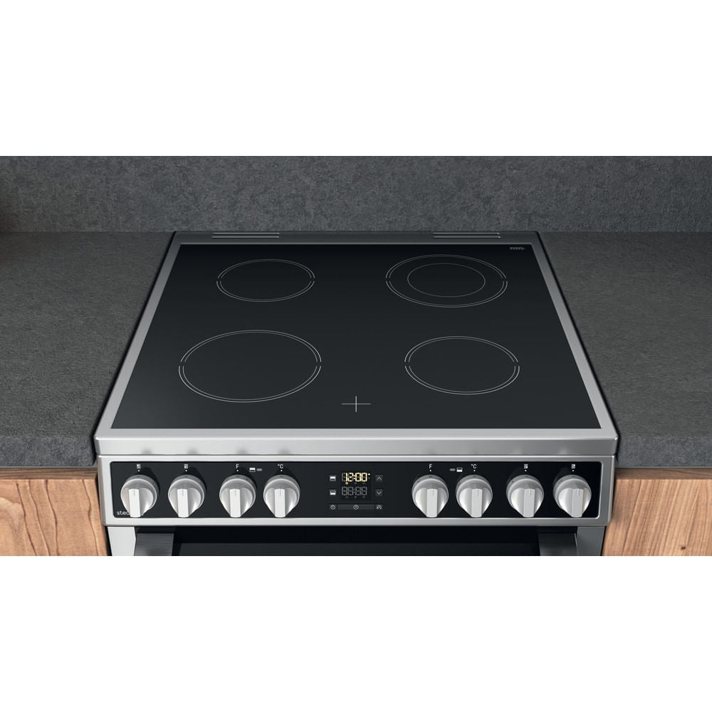 Hotpoint HDM67V8D2CXUK Electric Double Cooker - Inox