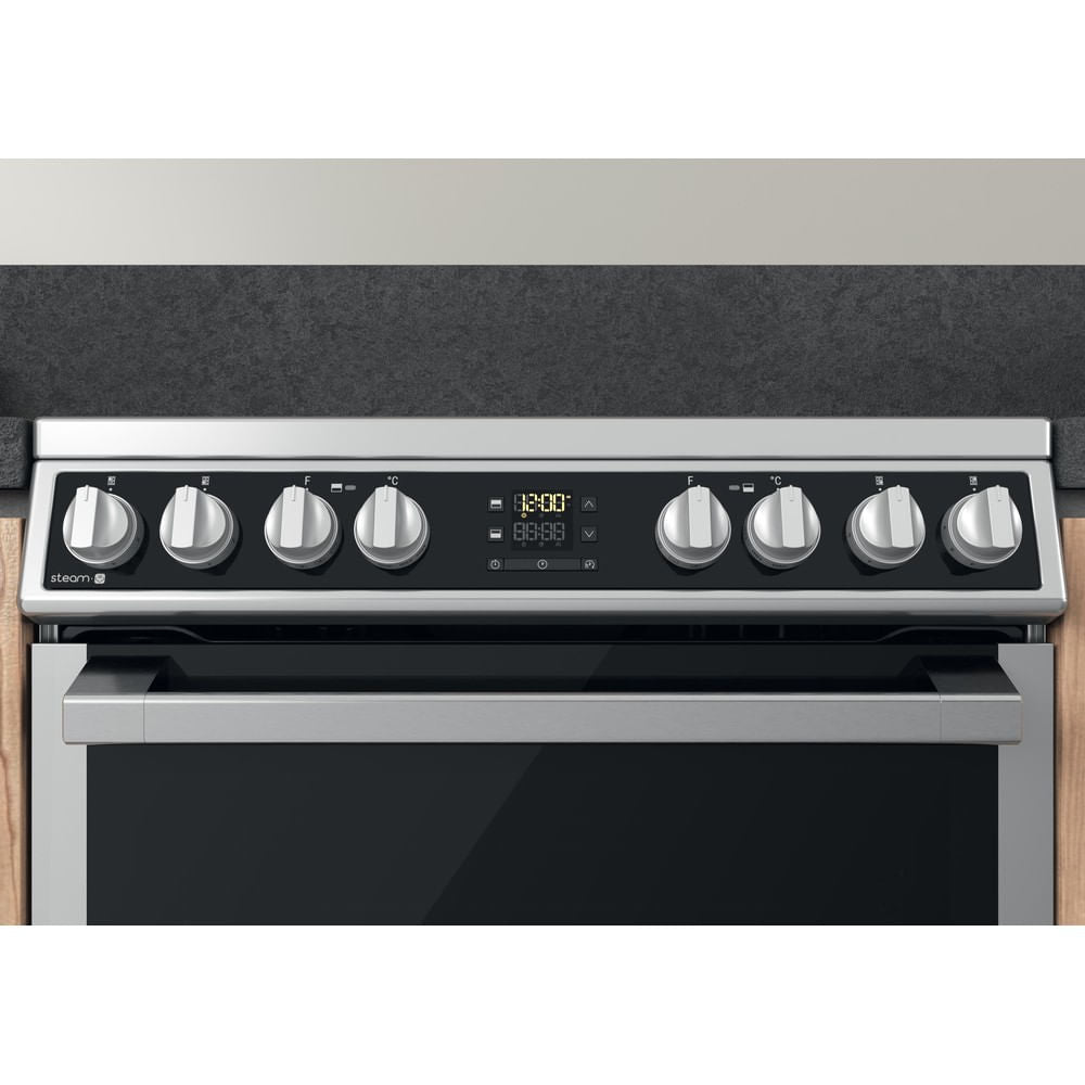 Hotpoint HDM67V8D2CXUK Electric Double Cooker - Inox