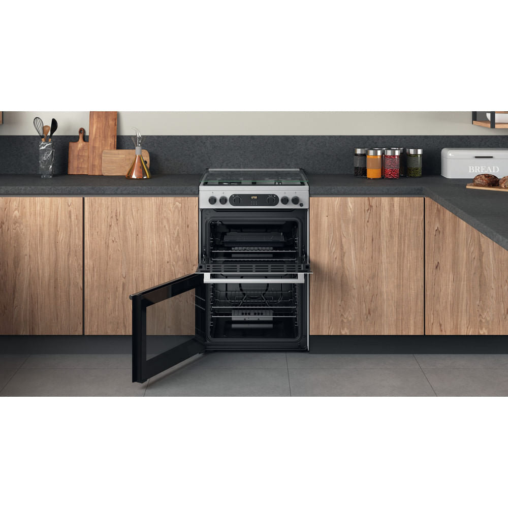 Cannon by Hotpoint Freestanding Gas Cooker - Double Oven CD67G0CCX/UK